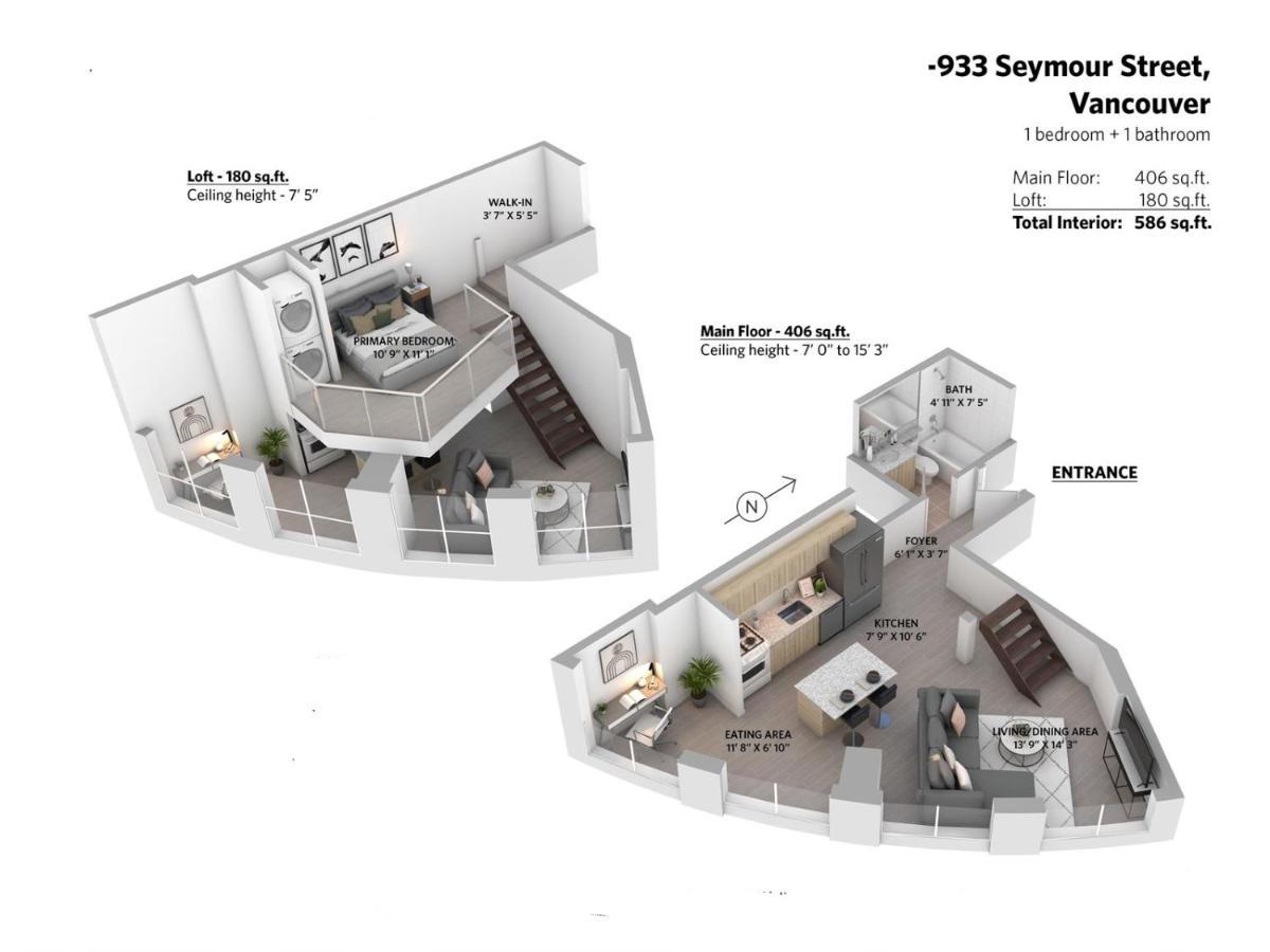 Apartmán Rare Find Loft With Full Kitchen At Heart Of Downtown Vancouver Exteriér fotografie